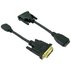 【236-9108】15CM DVI-D DUAL LINK (M) - HDMI (F) BLAC
