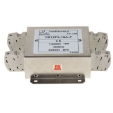 【237-8707】EMIフィルタ、電源ラインフィルタ、ノイズフィルタ、16A、115 / 250 V ac、単相 シャーシーマウント
