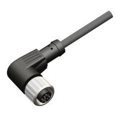 【250-0616】M12 → 未処理終端 センサアクチュエータケーブル、2m、シールド付き メス → PUR