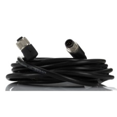 【250-0663】M12 → M12 センサアクチュエータケーブル、5m、シールドなし メス → オス PVC