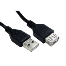 【251-3225】USB延長ケーブル、USB A → USB A、1m、USB 2.0