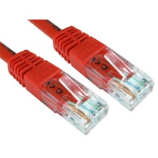【264-6569】Cat6 イーサネットケーブル、RJ45-RJ45、20m、赤、UTP