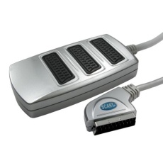 【266-2201】A/Vコネクタアダプタ SCART 3 x SCART