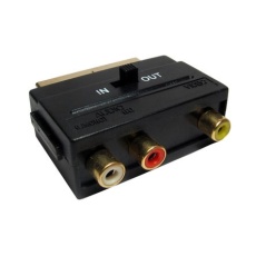 【266-2224】A/Vコネクタアダプタ SCART 3 x RCA