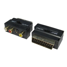 【266-2226】A/Vコネクタアダプタ SCART 3 x RCA & SVHS