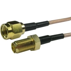 【266-2617】Reverse SMA 同軸ケーブル 50 Ω RP-SMA RP-SMA 1.8m
