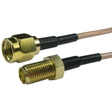 【266-2619】Reverse SMA 同軸ケーブル 50 Ω RP-SMA RP-SMA 5m