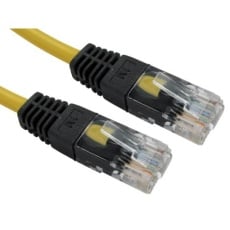 【266-2680】Cat5e イーサネットケーブル、RJ45-RJ45、1m、黄、UTP