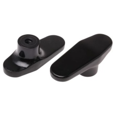 【267-0831】つまみノブ 1-Arm、M8 直径:80mm 黒