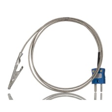 【268-4412】ワニ口クリップ熱電対、Kタイプ、+250℃、ケーブル長さ:3m