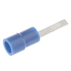 【270-7466】圧着ブレード端子 絶縁 刃長さ13mm 刃幅2.4mm 青 アンシュラウド、16AWG → 14AWG