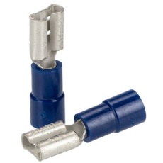 【270-7584】メス スペードコネクタ、レセプタクル タイプ: 1.5mm2 → 2.5mm2 16AWG → 14AWG、青