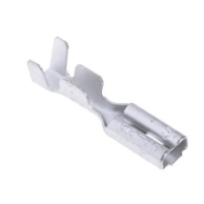 【270-7595】メス スペードコネクタ、オープンバレル タイプ: 0.3mm2 → 1.25mm2 22AWG → 16AWG、金属