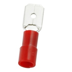 【270-7605】オス スペードコネクタ、タブ タイプ: 0.5mm2 → 1.5mm2 22AWG → 16AWG、赤