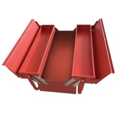 【274-9189】工具ケース 鉄 赤 535 x 200 x 160mm
