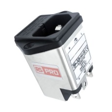 【278-0334】IECインレット、10A 250 V ac、2ヒューズ シャーシマウント