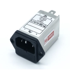 【278-0338】IECインレット、4A 250 V ac、2ヒューズ シャーシマウント