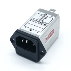 【278-0340】IECインレット、6A 250 V ac、2ヒューズ シャーシマウント