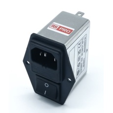 【278-0343】IECインレット、10A 250 V ac、1ヒューズ 2極 シャーシマウント