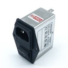 【278-0345】IECインレット、4A 250 V ac、1ヒューズ 2極 シャーシマウント