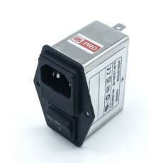 【278-0346】IECインレット、6A 250 V ac、1ヒューズ 2極 シャーシマウント