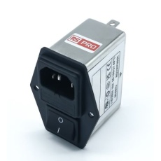 【278-0347】IECインレット、10A 250 V ac、2ヒューズ 2極 シャーシマウント