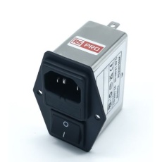 【278-0351】IECインレット、2A 250 V ac、2ヒューズ 2極 シャーシマウント