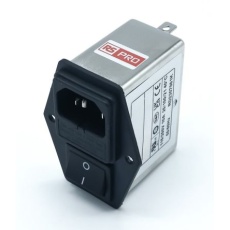 【278-0359】IECインレット、10A 250 V ac、2ヒューズ 2極 シャーシマウント