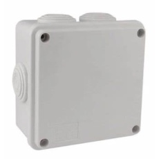 【281-2566】汎用ボックス ABS樹脂 100 x 100 x 54mm IP66 グレー