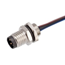 【282-5367】オス 丸型コネクタ、4極、スタンダード、前面取り付け