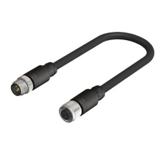 【283-4965】M12 → M12 アクチュエータ/センサーケーブル、4 ピン、15m メス → オス 塩化ビニール(PVC)