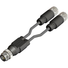 【283-5013】M12 → M12 アクチュエータ/センサーケーブル、4 ピン、300mm オス → メス 塩化ビニール(PVC)