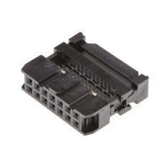 【284-6514】IDCコネクタ、2.54mm ピッチ、14 ピン、2 列、メス