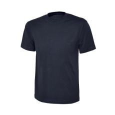 【285-4888】Tシャツ ネービー 綿100% 通気性 3XL ショート