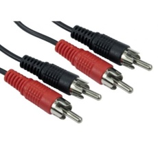 【286-2801】RCAケーブル RCA x 2 RCA x 2 1.2m