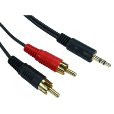 【286-2831】RCAケーブル 3.5 mmステレオジャック RCA x 2 0.5m