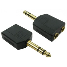 【286-2893】A/Vコネクタアダプタ 6.35 mm ステレオ 6.35 mm ステレオ