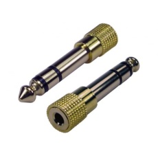 【286-2894】A/Vコネクタアダプタ 6.35 mm ステレオ 3.5 mm ステレオ