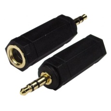 【286-2896】A/Vコネクタアダプタ 3.5 mm ステレオ 6.35 mm ステレオ