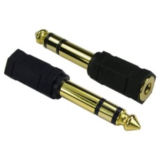 【286-2898】A/Vコネクタアダプタ 6.35 mm ステレオ 3.5 mm ステレオ
