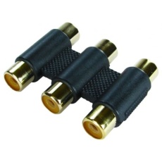 【286-2901】A/Vコネクタアダプタ RCA 3 x RCA