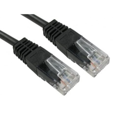 【286-3687】Cat5e イーサネットケーブル、RJ45-RJ45、30m、黒、UTP