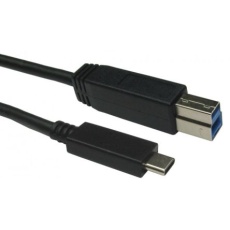 【286-3713】USBケーブル、USB C → USB B、3m、USB 3.1