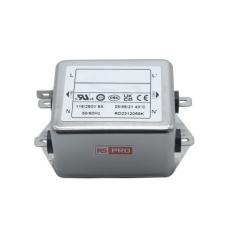 【286-7275】EMIフィルタ、電源ラインフィルタ、ノイズフィルタ、6A、115 / 250 V ac、1.相 シャーシーマウント
