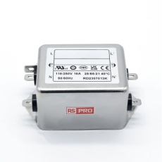 【286-7280】EMIフィルタ、電源ラインフィルタ、ノイズフィルタ、16A、115 / 250 V ac、1.相 シャーシーマウント