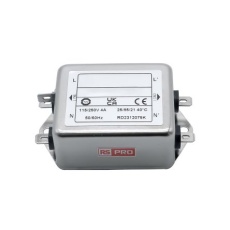 【286-7292】EMIフィルタ、電源ラインフィルタ、ノイズフィルタ、4A、115 / 250 V ac、1.相 シャーシーマウント
