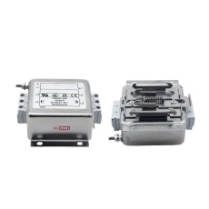 【286-7302】EMIフィルタ、電源ラインフィルタ、ノイズフィルタ、20A、300/520 V ac、3相 DINレール