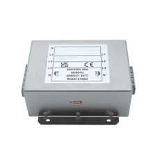 【286-7330】EMIフィルタ、電源ラインフィルタ、ノイズフィルタ、25A、300/520 V ac、3相 シャーシーマウント