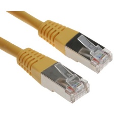 【294-8415】Cat5 イーサネットケーブル、RJ45-RJ45、5m、黄、F/UTP