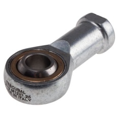 【303-4034】ロッド端、内径:12mm、M12x1.25 メス、スチール